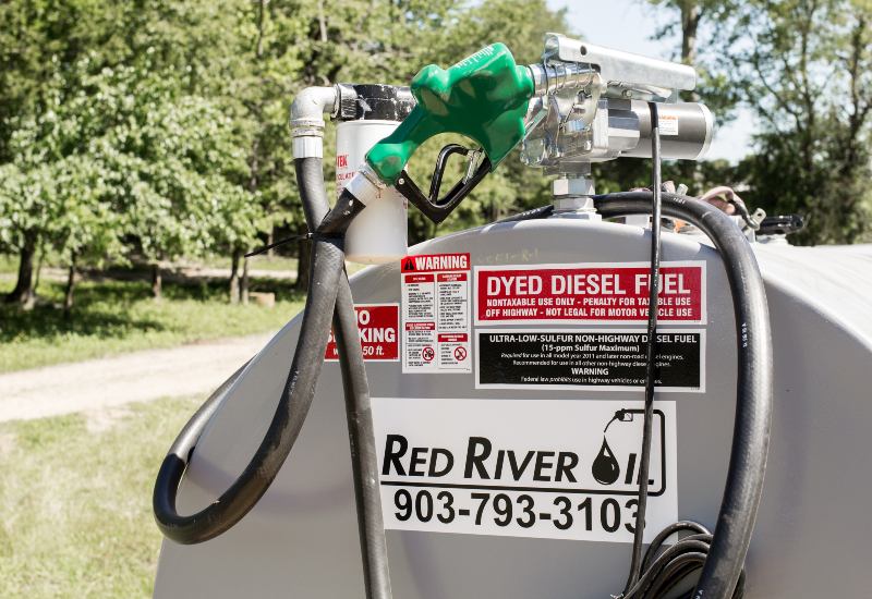 Red River Oil Company Truck Delivering Diesel Fuel in Texas & Arkansas